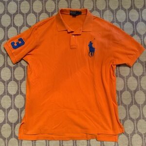 Ralph Lauren Big Pony Mesh Polo Shirt - Orange